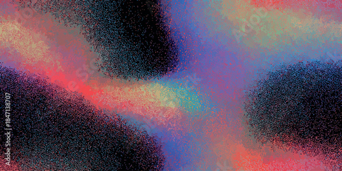 Vibrant abstract seamless gradient pattern with holographic colors and fine stipple dot texture for modern branding, edgy textiles, or digital backgrounds