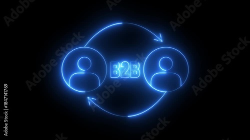 Wallpaper Mural B2B sales person selling products icon. Business-to-business sales, B2B sales method. B2B business partnership icon animation. B2B Business company commerce technology marketing concept. Torontodigital.ca