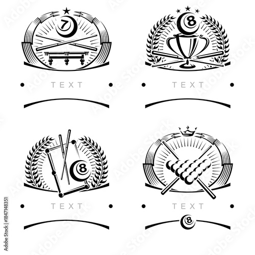 Hockey field labels and icons set. Collection icons hockey field. Vector