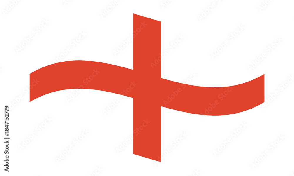 Obraz premium National England waving flag isolated.