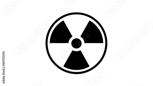 Radiation Symbol Danger Warning Sign.