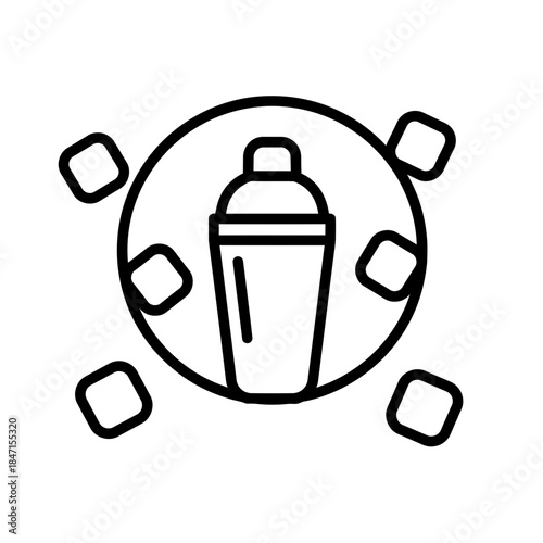 Bartender day shaker silhouette tiki themed scene shaking wearing simple lei vector illustration