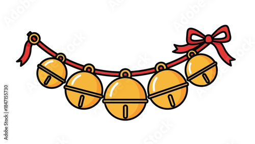 Christmas Jingle Bells Garland Decoration.