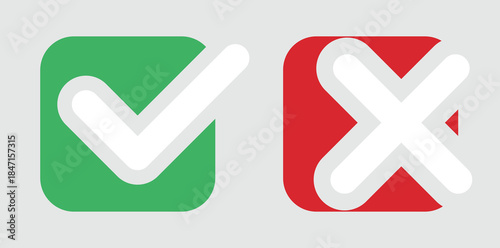 Done and Cross Icons – Checkmark and Error Symbols Setor Artwork
