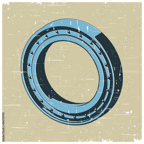 Roller bearing retro poster