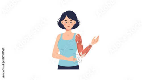 Corporate Healthcare Illustration of Muscle Pain

