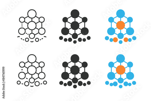 Supersolid Phase Transition. Microscopic particle cluster exhibiting phase transition into supersolid state, simple symmetrical