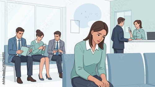 Professional Healthcare Illustration of Anxiety Concept
