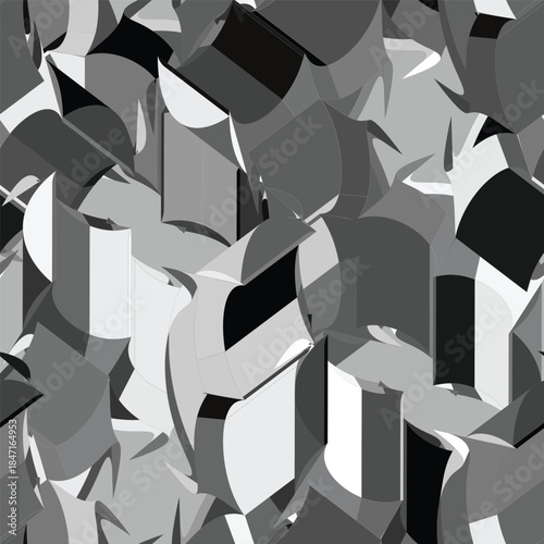 Modern abstract geometric style surface design suitable for wrapping, wallpaper, fashion, and textile projects.