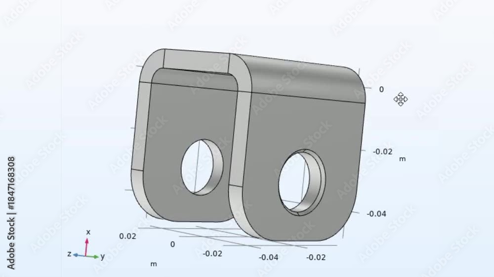 Video animation of engineering 3d modeling of metal bracket with ...