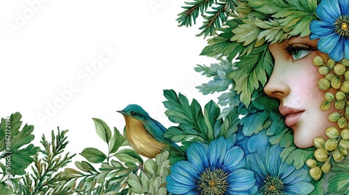 Nature-themed illustration