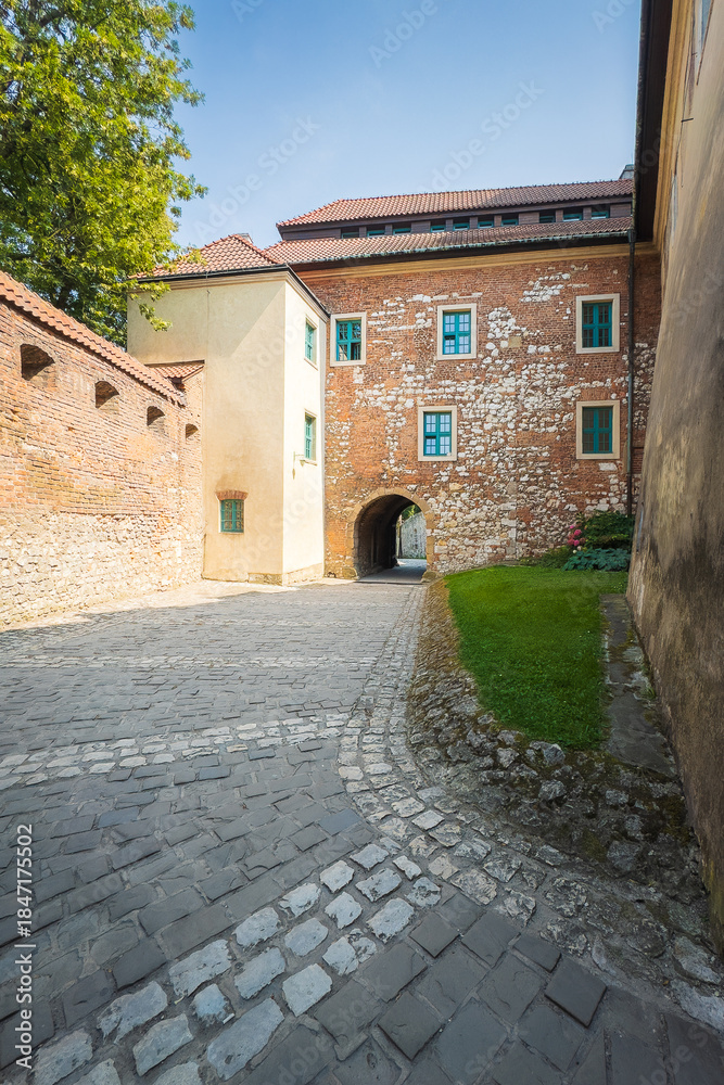 Fototapeta premium In the historic The Benedictine Abbey in Tyniec.
