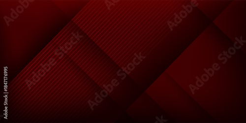 Abstract dark red background with realistic shadow cross line. Dark design with 3D concept. Red futuristic wallpaper.Eps10 vectror