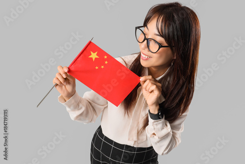 Female Asian teacher with f...