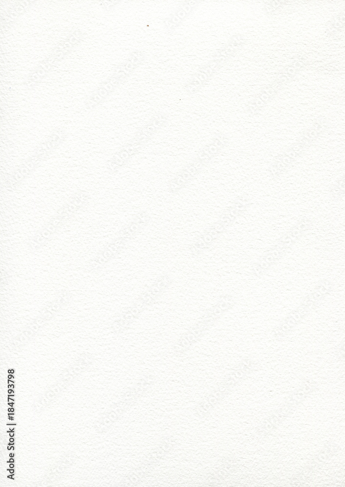 Fototapeta premium White Paper Texture Watercolor Background, Clear Empty Grainy Vertical Light Backdrop in Trendy Cloud Dancer Color of the Year 2026