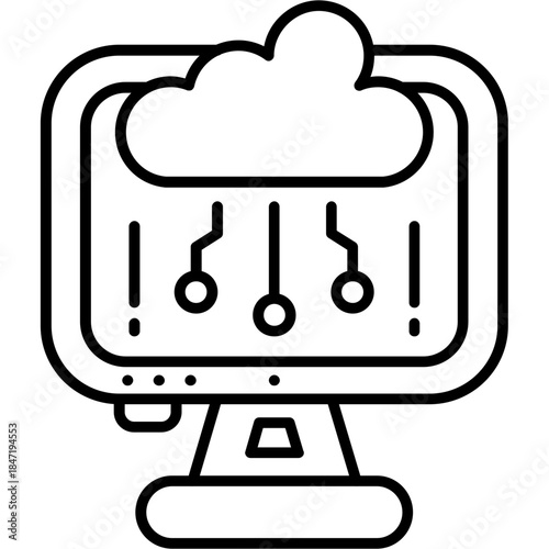 Edge Computing Outline Icon