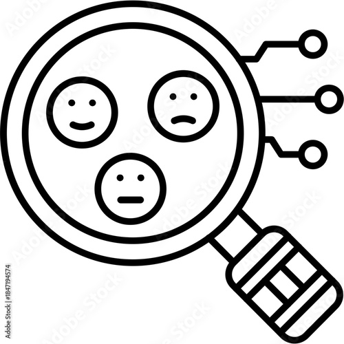 Sentiment Analysis Outline Icon