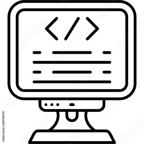 Coding Outine Icon