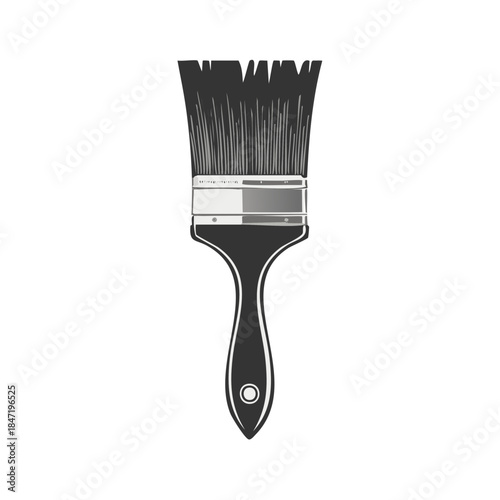 Paintbrush Illustration for Graphic Design Projects and Creative Arts Applications