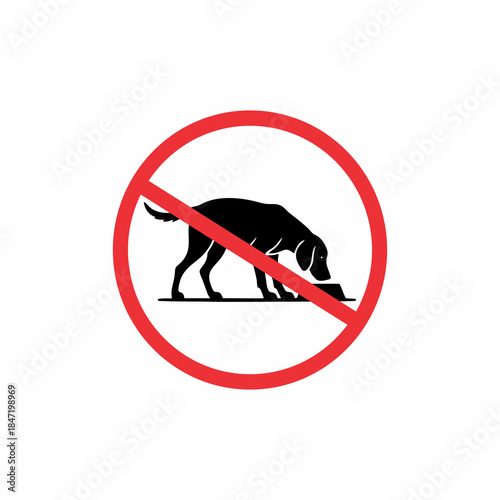 vector illustration of a no animal feeding sign