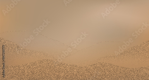 Abstract golden sand dunes landscape.Contrasting ridges and  flowing landscapes.