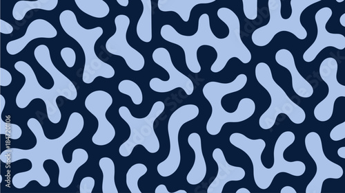 Modern abstract organic blob pattern vector background in blue tones for creative branding poster website and digital design use
