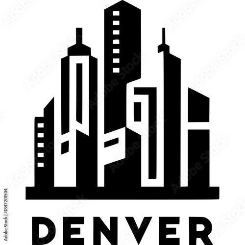 Denver Skyline Icon Vector