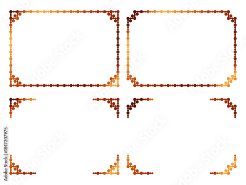 丸、四角角F4、9オレンジ