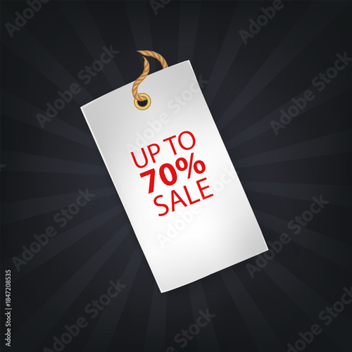 Promotional Sale Tag, vector badge template off sale label symbol