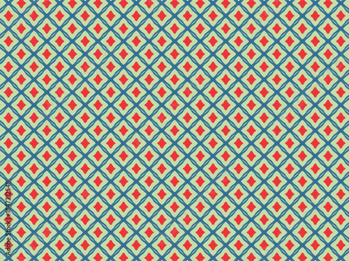 Beauty and fashion, Fabric plaid rhombus pattern form old dsign. art, line, wrapping, paper, paper color, geometrical, cross, creative, plaid, blue, green, aztec, table, art work, colorful, deco, line