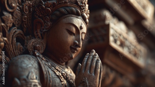 Wooden Buddha Statue: A Serene Meditation of Faith and Artistry