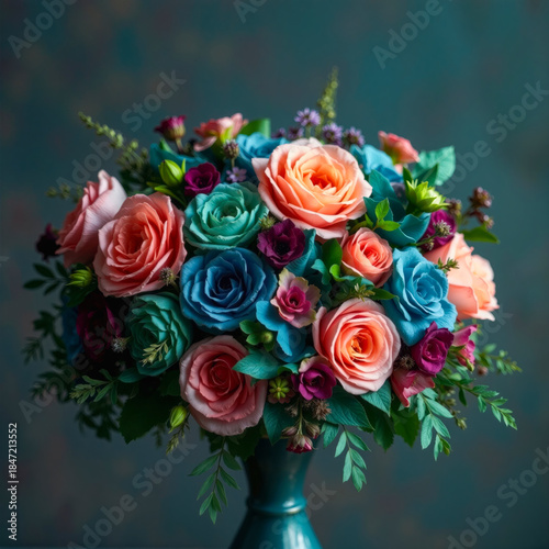 AI-generated image of a beautiful wedding flower arrangement