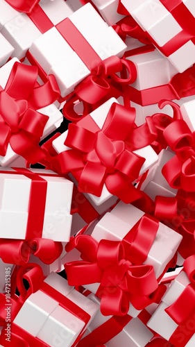 falling gift box on alpha channel
