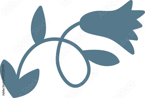 Flower Bending Silhouette Scandinavian