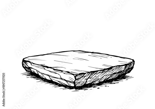 Rock Formation hand drawn simple sketch vector illustration
