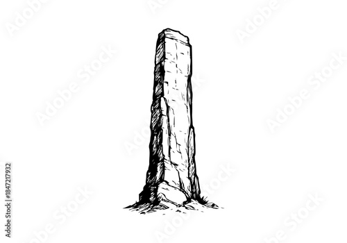 Rock Formation hand drawn simple sketch vector illustration