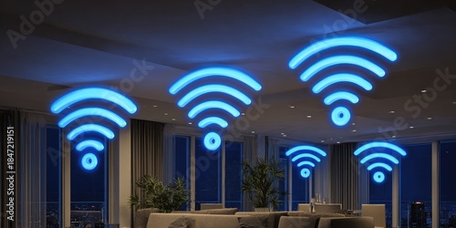 Wireless Internet Access Point Lights.