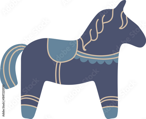 Horse Scandinavian Folk Motif