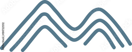 Mountain Peaks Scandinavian Emblem