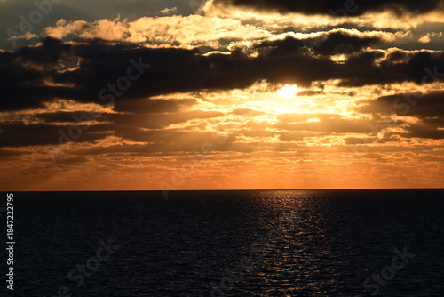 dark currents in Tampa Bay, Florida during a magical summer sunset on the Gulf waters