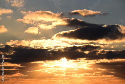 Tampa Bay golden hour sunset over the Gulf, Florida