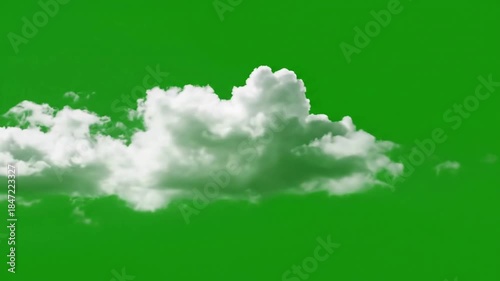 Whispering Cloud Streamers with slow moving clouds drifting across pure effect green screen cloud effects style featuring clouds,