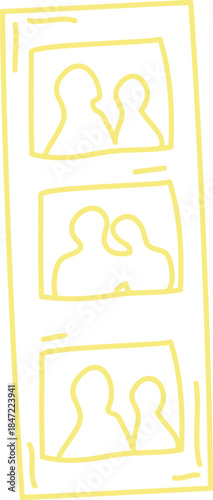 Photobooth Strip Couple Doodle