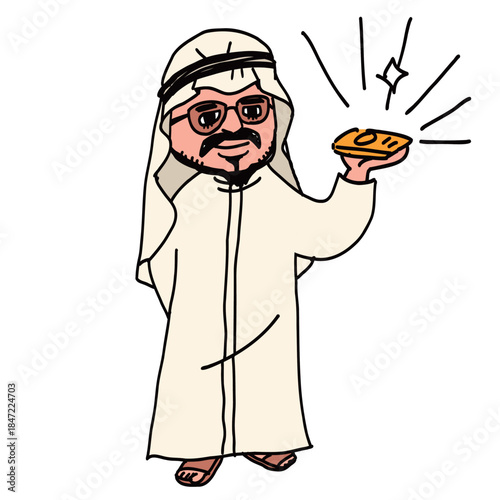 金持ちアラブ王とゴールド