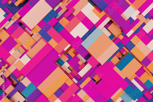 Colorful 3D Isometric Background