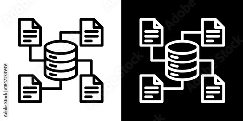 Data Organization Icon Of Line Black And White Style 