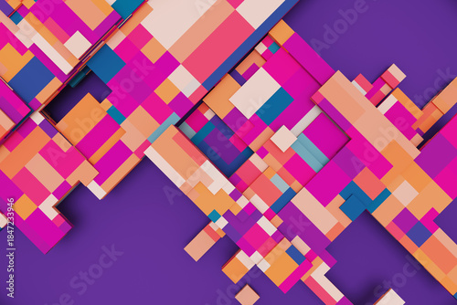Colorful 3D Isometric Background