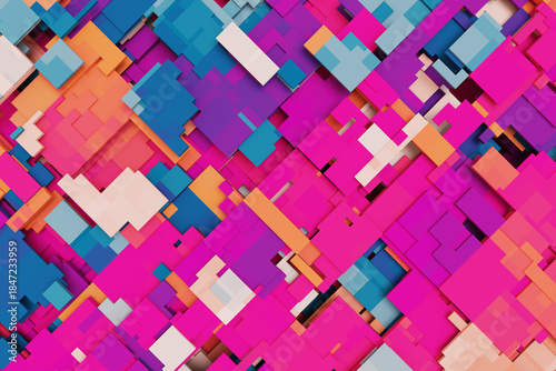 Colorful 3D Isometric Background