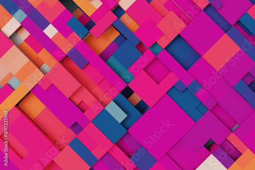 Colorful 3D Isometric Background