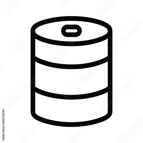 Industrial Oil Drum black icon vector illustration design